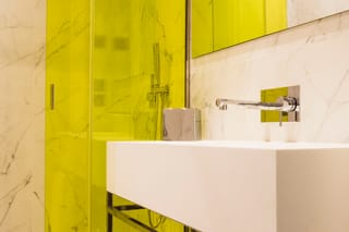Détail de la salle de bain dans la chambre Supérieure, Hôtel Milù